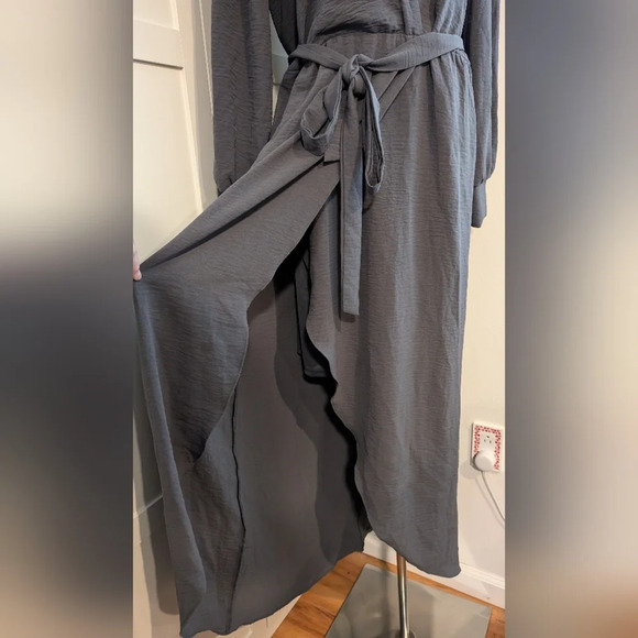 NWOT Fraiche by J Gray long sleeve faux wrap dress size xl - Picture 4 of 8